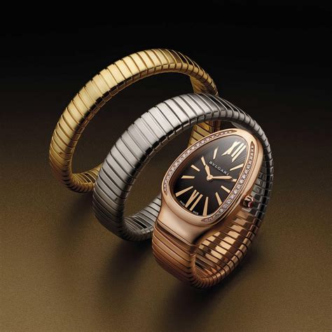 bvlgari gold serpenti watch|bvlgari tubogas watch gold.